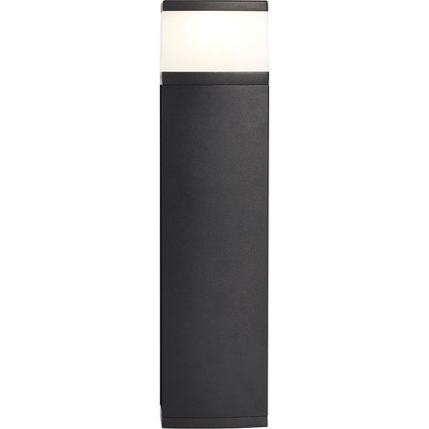 Litecraft Blake Outdoor Post Light with 2x Mains Power Outlet Sockets, Black (1/5)