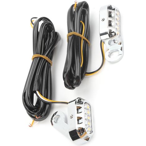 2x Clignotants LED Moto Transparent Indicateur Universel Compatible XL 48 72 1200 883 2004-2020 Coque Chromée Argent (1/5)