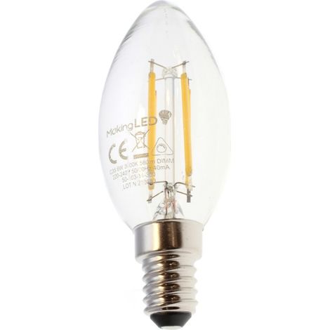 Bombilla LED E14 C35 Dimmable (6W)  4000ºK (blanco neutro) (1/5)