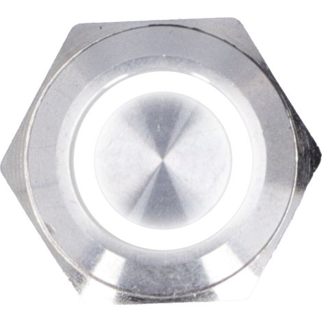 Adecuado para paquetes de 5 interruptores pulsadores instantáneos metálicos impermeables de 16 mm con indicador LED blanco, 36V
