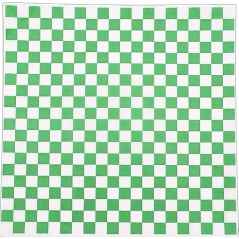 Papier Deli Ciré Sec - Motif Échiquier Rouge et Blanc - Pour Emmballage Alimentaire et Lining de Paniers - 100 Feuilles (1/5)
