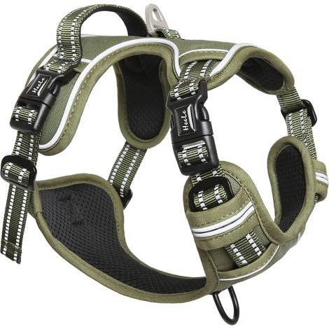 Harnais réglable pour chien avec poignée de maintien, gilet de poitrine respirant et réfléchissant pour promenades en sécurité
