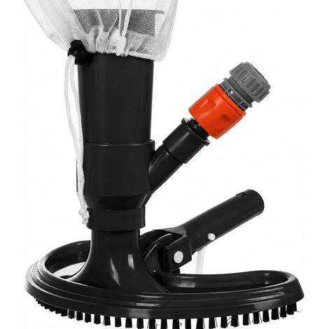Tête d'aspirateur de piscine, à eau, en forme de demi-lune, brosses dures, gris/orange/blanc (1/5)