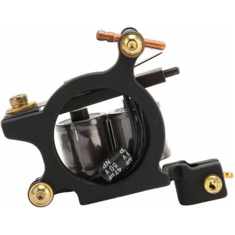 Machine à tatouage professionnelle 10 bobines en alliage de cuivre pour shading et lining, idéale pour tatoueurs (Noir 271) (1/5)
