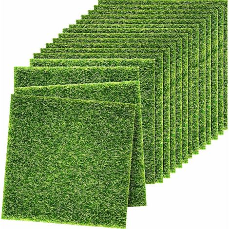 16 Pièces Gazon Artificiel Miniature Fée Jardin Pelouse Réaliste Bricolage Simulation Ornemental Fée Jardin-Ensoleillé (1/3)