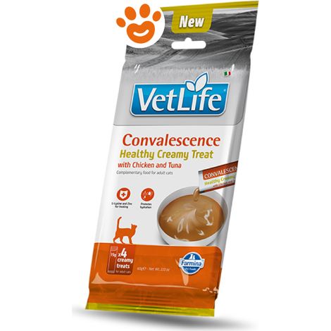 Farmina Cat Vet Life Convalescence Creamy Treat al Pollo e Tonno - Bustina 60 Gr - Snack