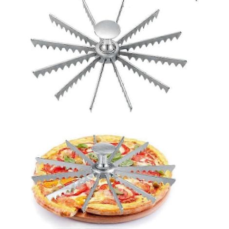 Coupe-tarte, diviseur à gâteau, outil de pâtisserie, marqueur pour tartes et gâteaux, diviseur à gâteau en alliage d'aluminium pour découper gâteaux, pizzas, tartes, accessoire de cuisine pour gâteaux (1/5)