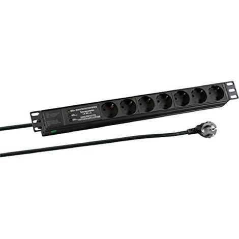 m-cab Multiprise aluminium 7 prises gris 19 pouces