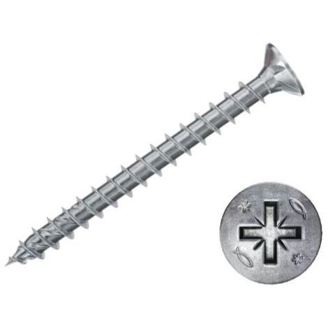 Vis à bois empreinte Pozidriv 4x40, boite de 200 Fischer