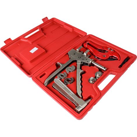 Coffret complet de pinces à glissement PER Ø12-16-20-25 – Pince coupe-tube, pince à évaser, adaptateurs inclus – Pour raccords et tubes – Ac-Fix