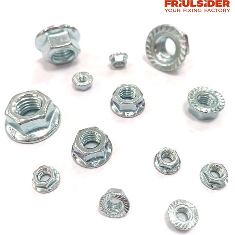 DADO ESAGONALE FLANGIATO A BASE ZIGRINATA ZINCATO  DIAMETRO 10 MM