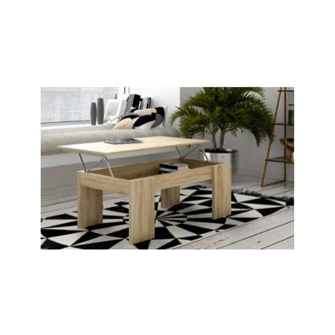 TAVOLO BASSO ANDREA 100X50XH42,5CM LARICE BIANCO