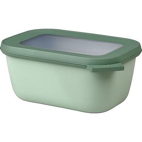Bol Multifonction Rectangulaire - Boîte Conservation Alimentaire avec Couvercle - Convient comme Boîte de Hermétique pour le Réfrigérateur, Micro-ondes (1/4)