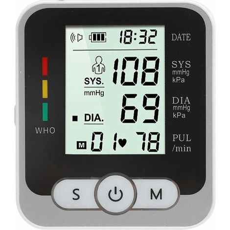 Tensiomètre portatile polso, misuratore pressione arteriosa digitale professionale per uso domestico (1/3)