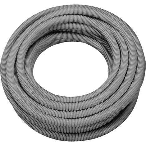 Tuyau ISO pour installation électrique, câble flexible EN16 25 m 750N/5 cm, -25 °C à +60 °C, gris (1/3)