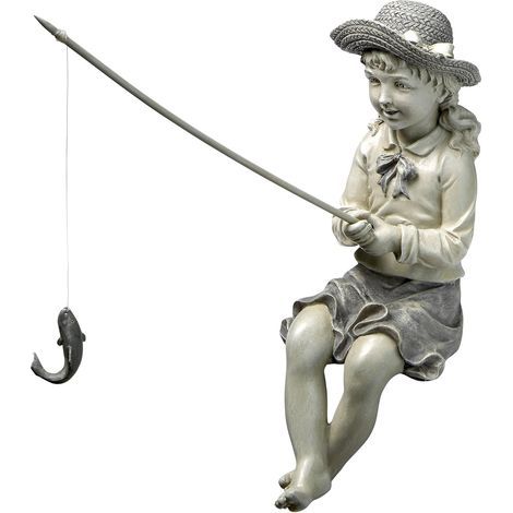 Grande Prize de Pêcheuse Statue de Pêcheur für den Garten, polyrés