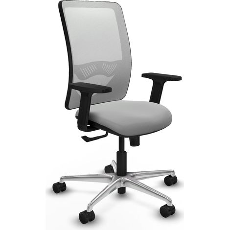Chaise de bureau piqueras y crespo Zulema blanc mesh simili cuir (1/2)