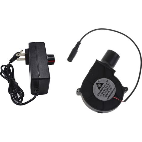 Ventilateur de barbecue avec prise américaine, souffleur d'air 12 V à vitesse réglable, allume-feu, ventilateur de cuisson 110 V/220 V, contrôleur de ventilateur, idéal pour les pique-niques et les ba