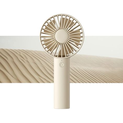 Mini Handheld Fan, Small Portable 3 Speed USB Rechargeable Battery Operated Fan, Ideal for Outdoors, Travel, Concerts, Gifts for Women and Men - Brown (1/5)
