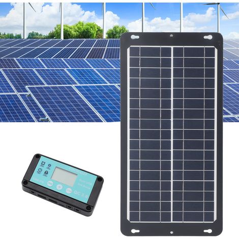Panneau Solaire Monocristallin 30W avec Contrôleur MPPT Étanche et Kit OBD pour Systèmes 12V/24V