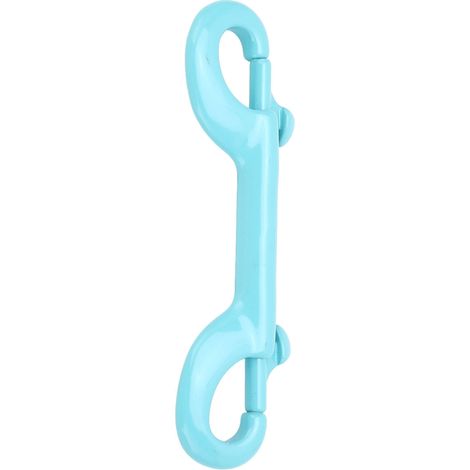 Mousqueton à double extrémité 100 mm en acier inoxydable 316 de qualité marine, clip de chaîne à déclenchement pour plongée sous-marine, bleu lac (1/5)