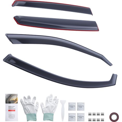 4Pc Rain Guards Wind Deflectors for Audi A1 2012-2018 5 Doors Acrylic