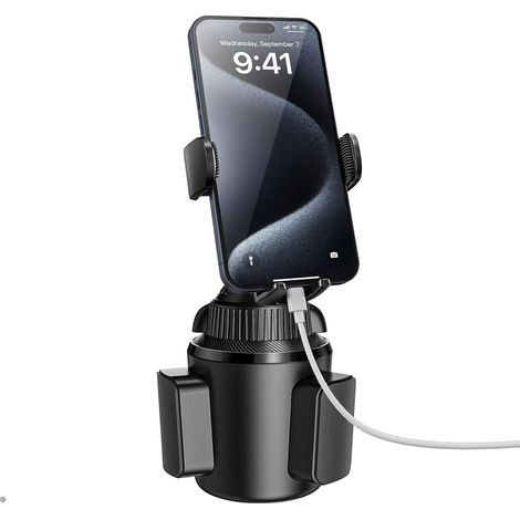Car Phone Holder Cup Holder, Compatible with Smartphone 13 12 11, Pro, XS, Max, XR, X S10 Plus, S9, S8 Note 10