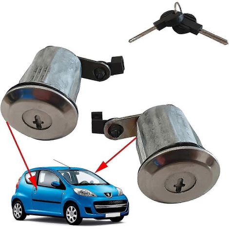 Pour Peugeot 107 Citroen C1 Toyota Aygo cylindre serrure de porte baril jeu de clés 05-14 SZRH
