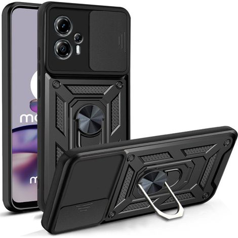 Funda protectora para Motorola Moto G13 / G23, CamShield Slide, negra. (1/5)