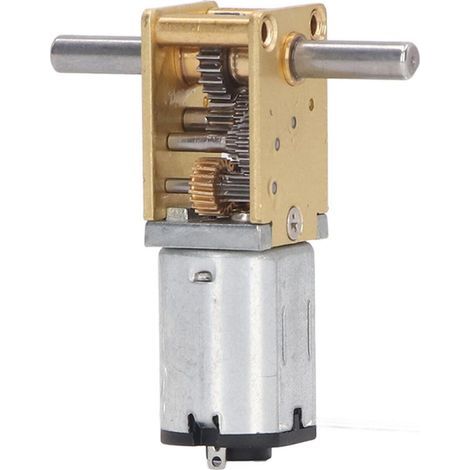 Gleichstrom-12V-Getriebemotor mit festem Sitz, 136 U/min, 1218-N20 Hochdrehmoment-Doppelwellen-Schneckengetriebe für Smart-Fahrzeuge (1/5)