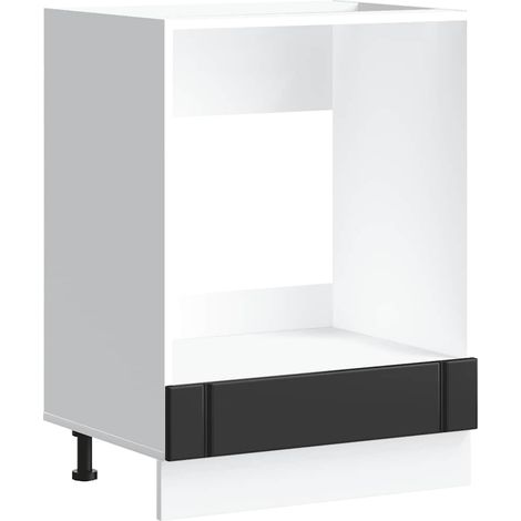 vidaXL Armadio Forno Lucca Nero in Legno Multistrato (1/5)