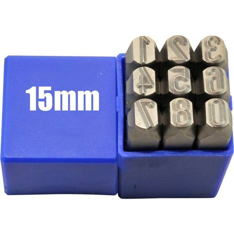 GRAVUREM-S Set of punch numbers 0-9 / 15mm