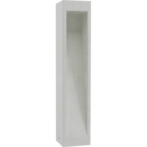Borne lumineuse led à émission unique redo group toss 91006 91007 91008 ip65 h60 en béton, aluminium et verre, couleur blanc cassé (1/5)