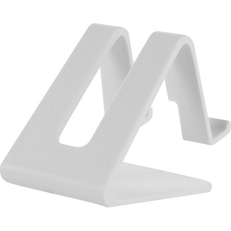 Support de Téléphone Trou de Charge et Tablette en Plastique Blanc, Stable pour Bureau et Lit, pour Téléphone Portable (1/5)