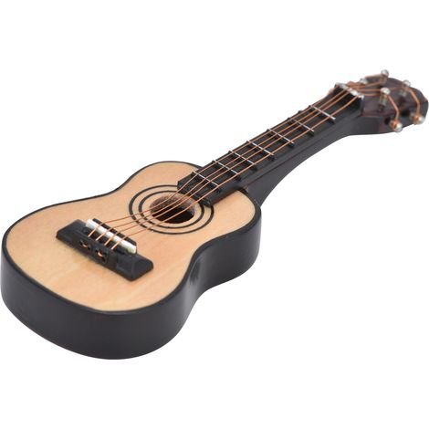 Guitare miniature en bois à l'échelle 1/12 pour maison de poupée - Modèle d'exposition - Accessoires pour maison de poupée - Guitare classique (1/5)