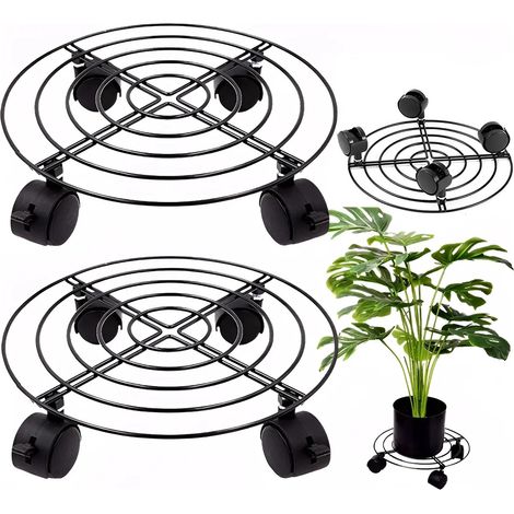 Socles pour pots de fleurs avec roues pivotantes 360 (1/5)