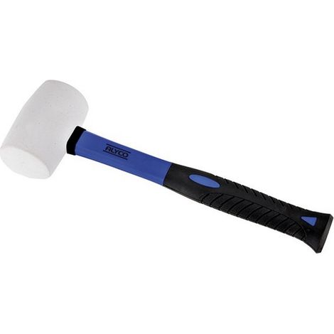 MARTEAU EN CAOUTCHOUC BLANC 455 GR MANCHE EN FIBRE