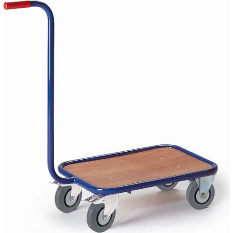 Rollcart Griffroller mit Ladefläche 600x500mm im Buchendekor