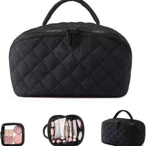 Trousse de toilette voyage grande capacité pour femme, sac à main organisateur portable (1/5)