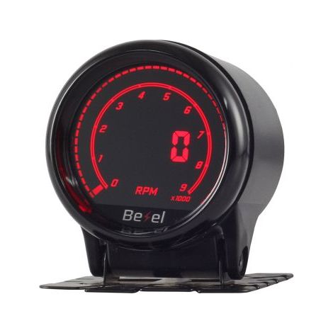 Manometro Digitale LCD Contagiri RPM Gauge 52mm 12V Auto Doppio Ingresso Alimentazione 10 Colori Remote Controllo Bottone (1/2)