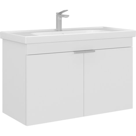 Waschtischunterschrank "Desna 90" – 90 x 45 x 58 cm – Mattweiß (1/4)