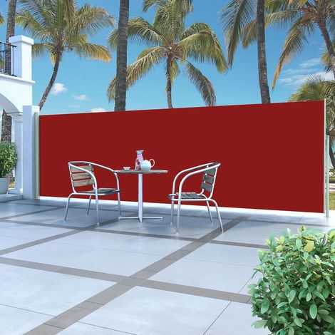 Auvent latéral rétractable - Auvent de jardin Soleil imperméable 160 x 500 cm Rouge BV415207 - BonneVie (1/5)