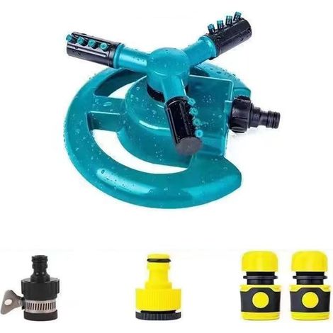 Arroseur De Pelouse en Forme D'HéLicoptèRe, Arroseur De Jardin HéLicoptèRe, Pulverisateur D'Irrigation avec Pique pour Arroser Les Plantes, Fleurs Et LéGumes(Blue) (1/5)
