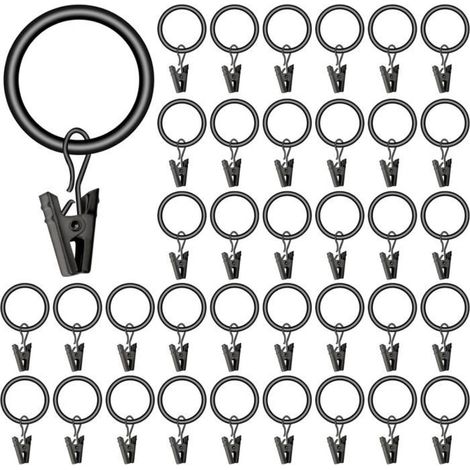 Anillos Para Cortinas - Metal - Para Barras De Cortinas - 40 Unidades (1/5)