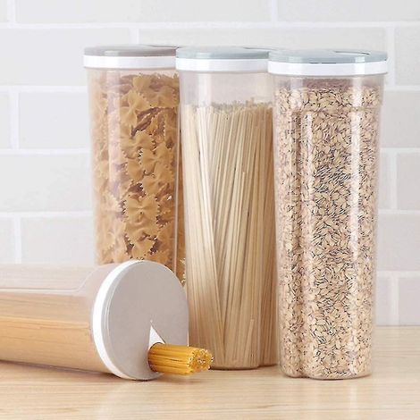 Boîte de rangement pour spaghettis, pâtes, céréales, snacks, etc. 10,5 x 28,7 cm (1 pièce, légère). (1/5)