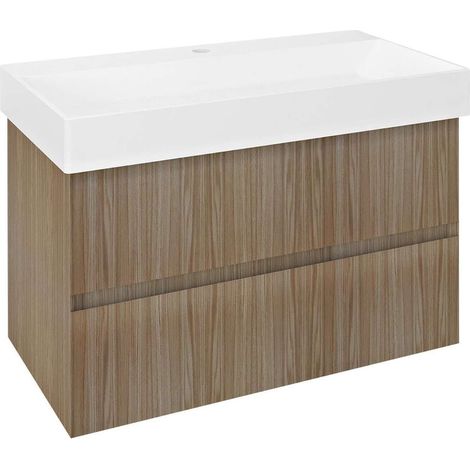 Sapho Filena - Seifenschrank, 82x52x43 cm, 2 Schubladen, Eiche FID1285D (1/5)
