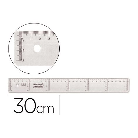 Regla liderpapel plastico cristal Transparente (1/2)