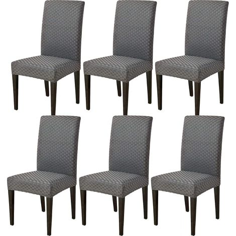 Set of 6 stretch chair covers for dining room, kitchen, wedding, banquet, party decoration (1/5)
