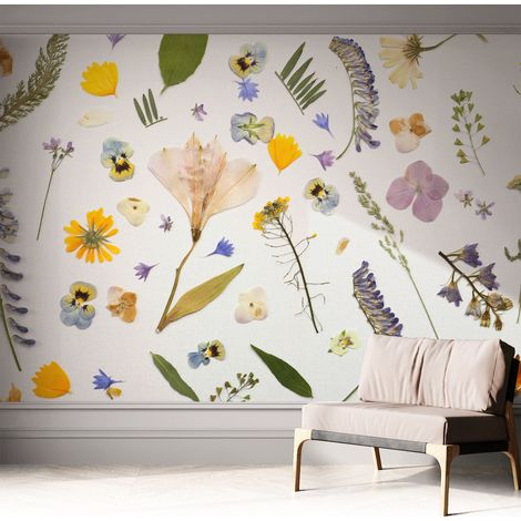 Carta da parati autoadesiva - fotomurale - decorazione parete - murale - adesivo da muro - Fiori primaverili 312x219 cm (1/5)