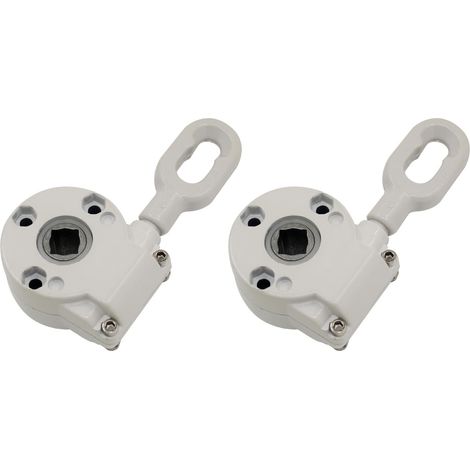 Manual Winch Awning for Detached Patio Caravan Outdoor Camping Car Awning Awning Chest Arm Reel Outdoor Parts (White, 138 mm 2pc)